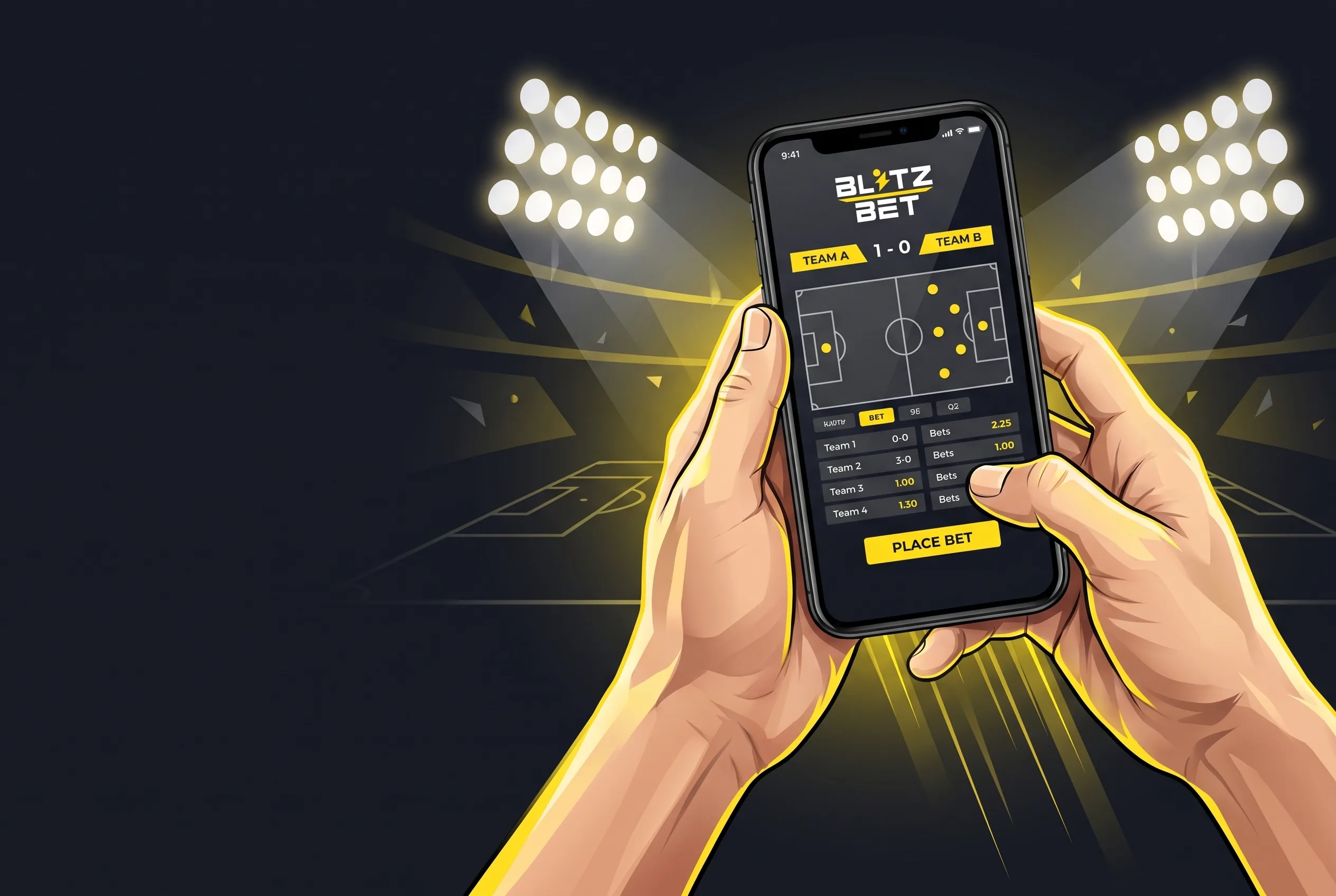 Blitzbet mobile site on a phone