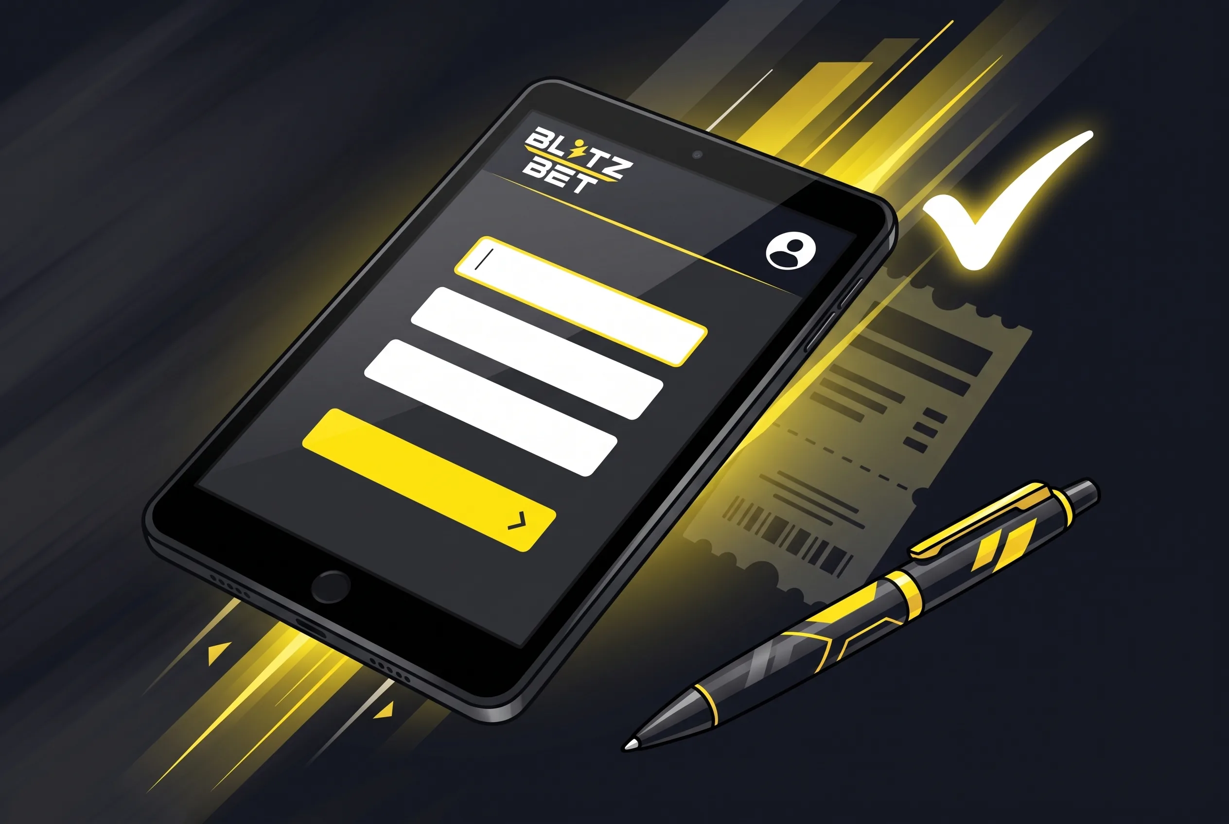 Illustration zur Registrierung bei Blitzbet